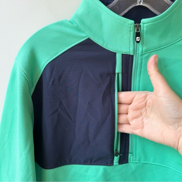 FootJoy pique sport mid-layer men’s half zip golf pullover - Picture 4 of 8